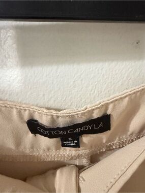 Cotton Candy Neutral Straight Leg Pants in Beige